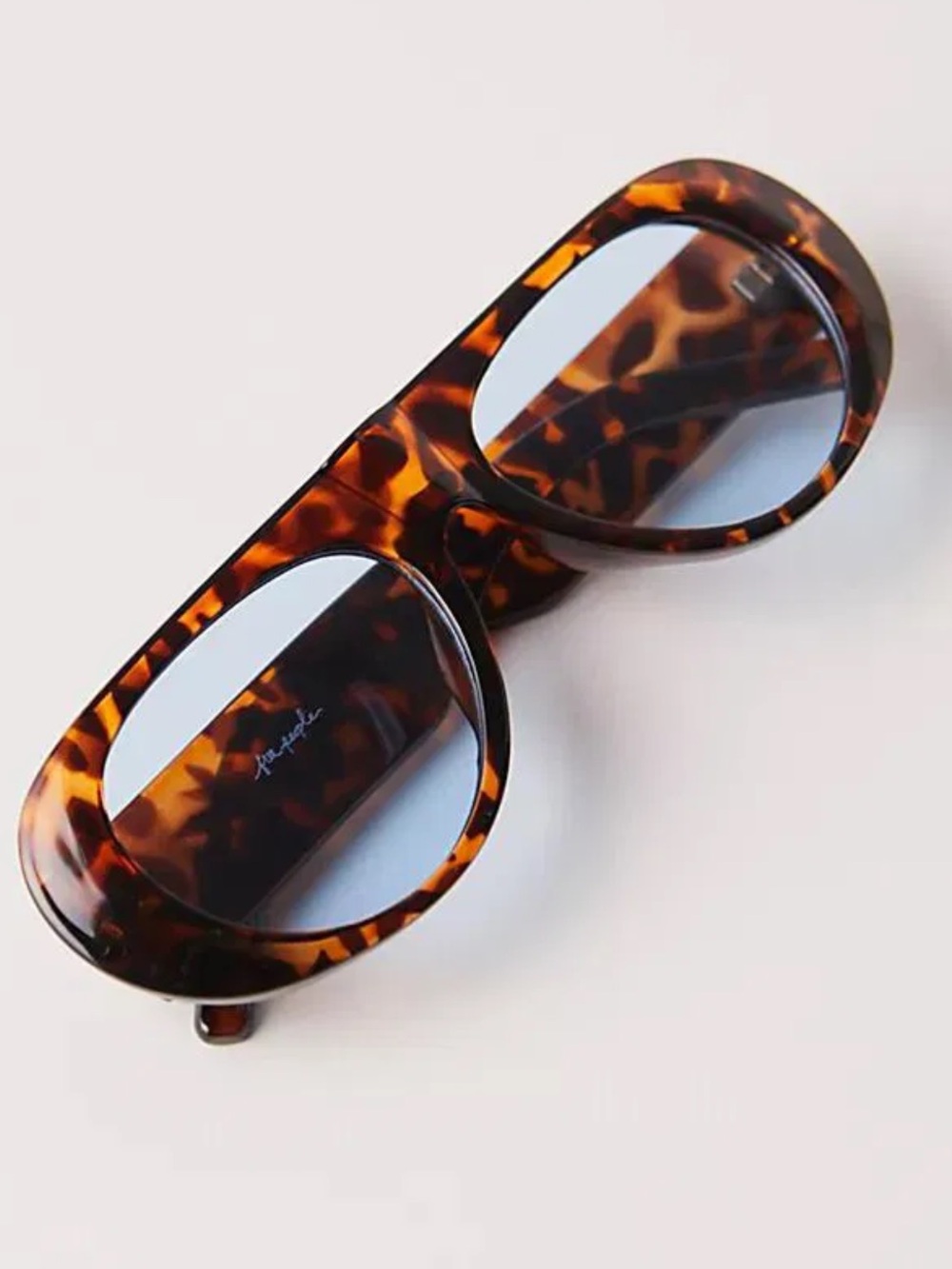 Free People Brown Tortoiseshell Oval Sunglasses